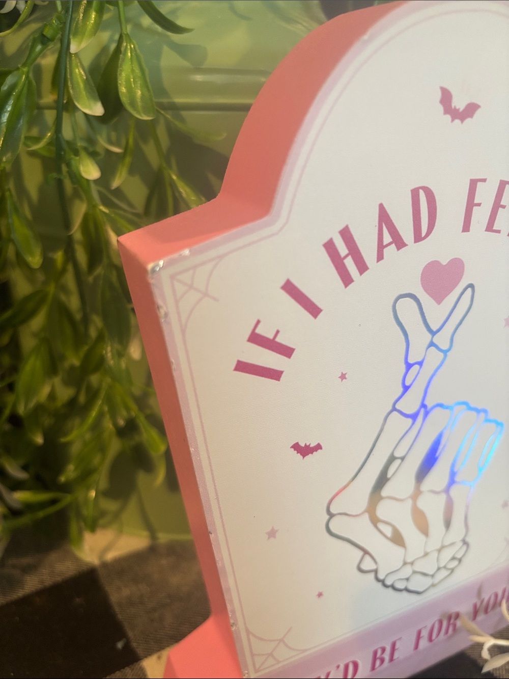 If I Had Feelings Decorative Sign - Pastel Pink & Rainbow - Picture 3 of 4